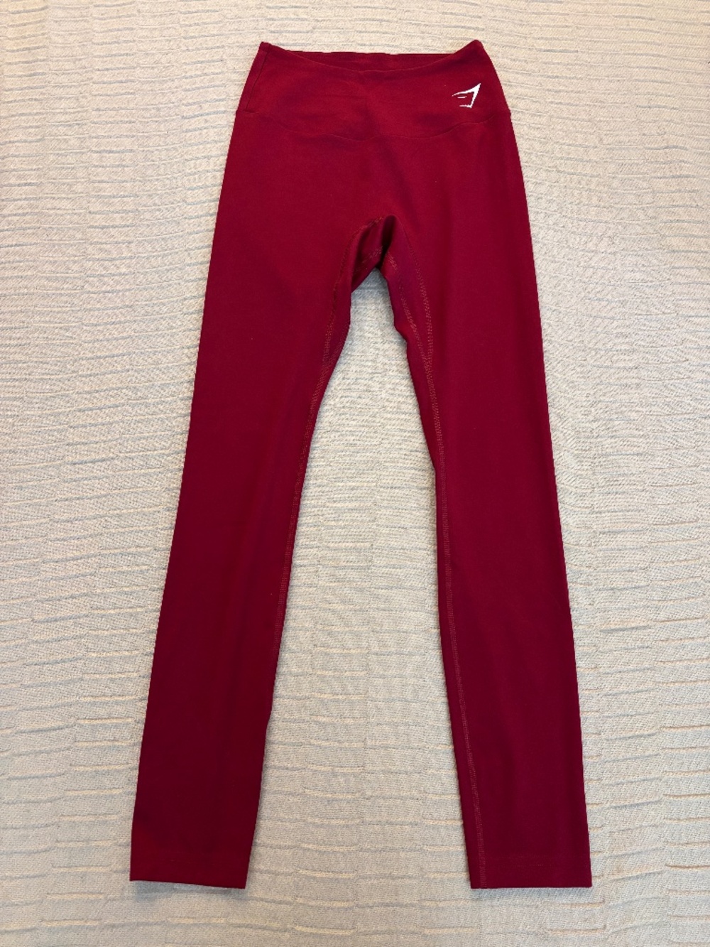 Gymshark Maroon Leggings with Logo